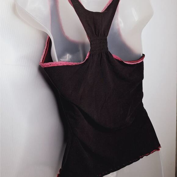 Vintage Y2K Tweety Bird Sweet Tank Top Looney Tunes Racerback Lettuce Lace S/M - Picture 11 of 12